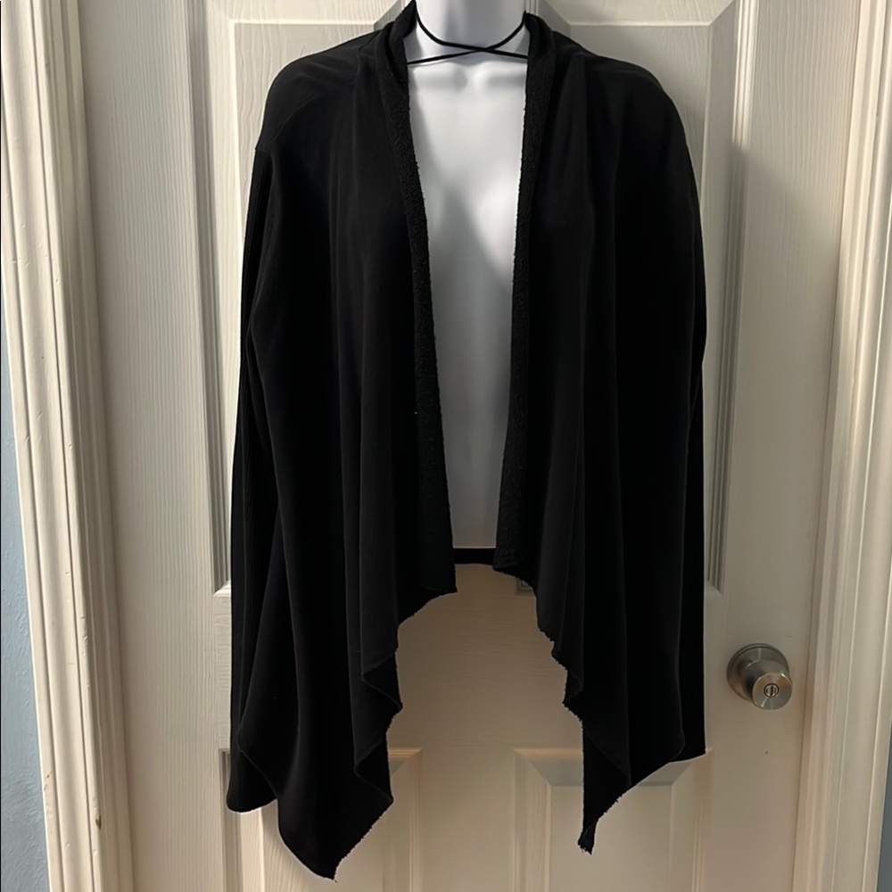 Aeropostale Black Open Front Sweater with Cozy Knit Fabric size XL